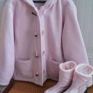 LANDS END HOODED COAT w/ MATCHING BOOTS